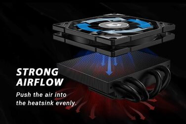 Кулер для процесора ID-COOLING IS-40X V3: низький профіль, 45 мм, 4 heatpipes, 92 мм вентилятор, підтримка Intel LGA1700/1200/115X, AMD AM5/AM4