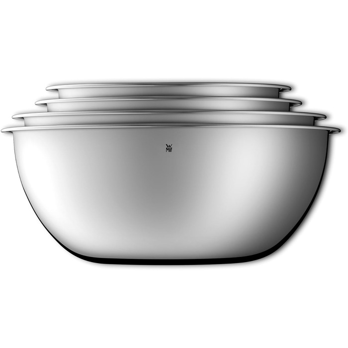 Кухонна пасирувальна млинка WMF Gourmet 19 см, нержавіюча сталь Cromargan, 3 насадки, набір із мискою, багатофункціональна, розбірна, 4 предмети