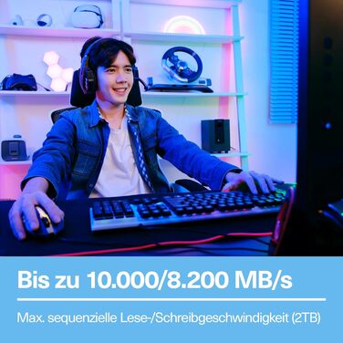 SSD KIOXIA Exceria Plus G4 2TB M.2 2280 NVMe PCIe 5.0 - 10000/8200 MB/s - для ноутбука, ПК, геймінгу, відеомонтажу