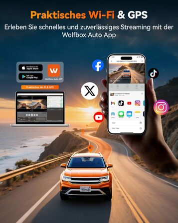 Відеореєстратор-дзеркало WOLFBOX M40 10