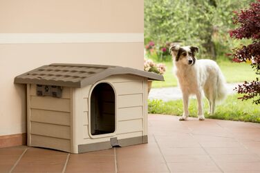 Будка для собак Bama Bungalow, бежевий колір, розмір M