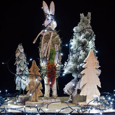 Льо́дова гірлянда LED WISD 23м, 200 LED, 12 режимів, димер, таймер, EU-штекер - декор для ялинки, балкона, кімнати, саду (білий, 1000 LED)