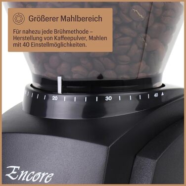 Кавомолка Baratza Encore 230V - електрична кавомолка з конічним жорном, 40 ступенів помолу, аксесуари для бариста, біла