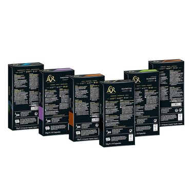Кавові капсули L'OR для Nespresso, набір-асорті (Probierbox), 100 капсул (10 паків по 10 шт)