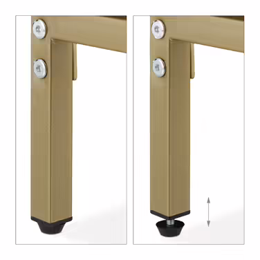 Relaxdays Console Table Gold Black