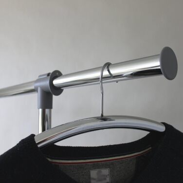 Double clothes rail with two garment rods, clothes rack on wheels