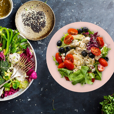 Relaxdays Two-tone stainless steel salad bowl
