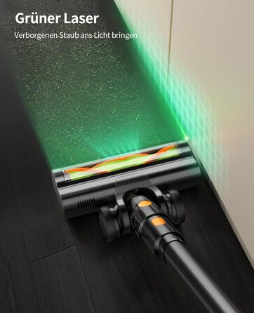 Акумуляторний бездротовий пилосос SunSare 600W з HD-дисплеєм, ароматерапією та захистом від намотування волосся. Ідеальний для тварин, килимів, твердих підлог та авто.