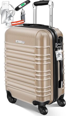 Чемодан KESSER® середній, жорсткий корпус, вага + бірка | Валіза-роликовий, кодовий замок, 4 колеса, ABS, телескопічна ручка (66x45x28см / 84 л)