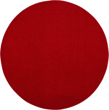 Килим Kurzflor SANAT для вітальні - однотонний сучасний килим для спальні, кабінету, офісу, коридору, дитячої кімнати та кухні - 120 x 170 см (200 x 200 см, прямокутний), червоний