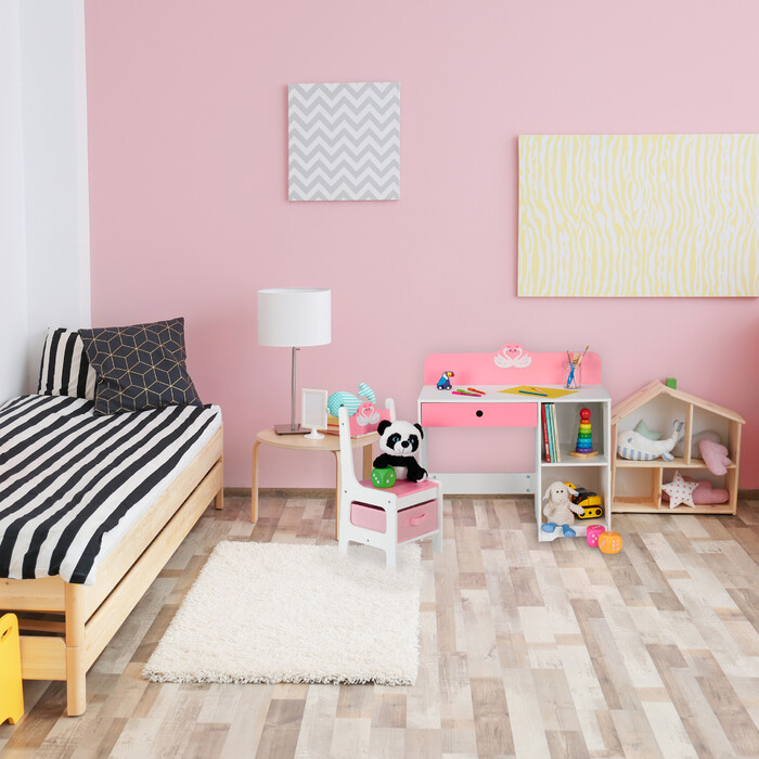 Relaxdays Children's Desk and Chair Swan