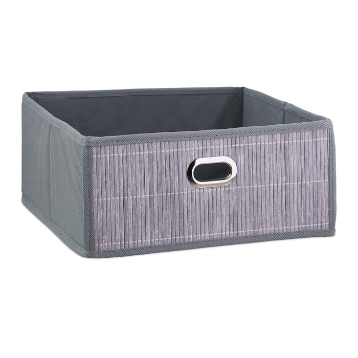 Relaxdays Bamboo Flat Storage Basket