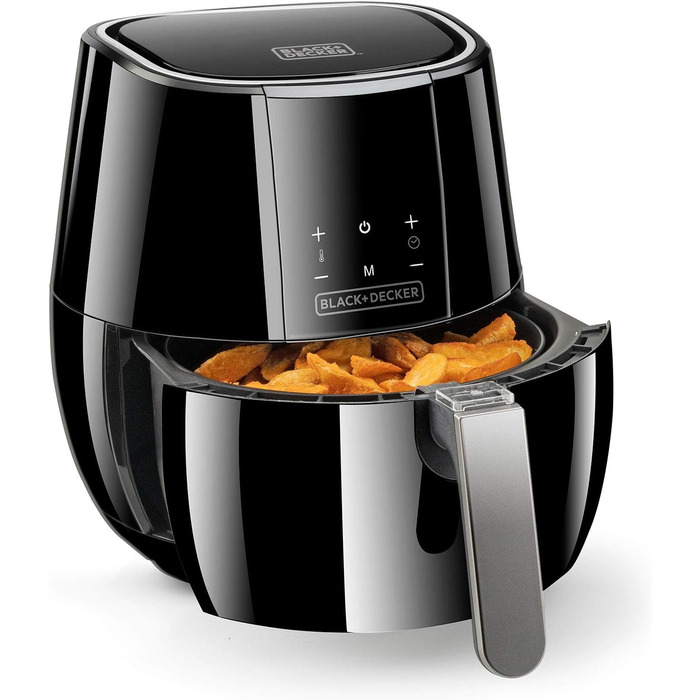 Фритюрниця BLACK+DECKER BXAF6500E, 1600W, 3.5л, 8 програм, з вікном, 80-220ºC