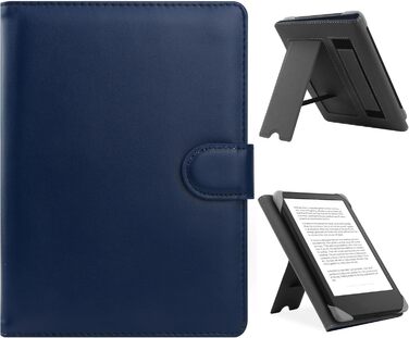 Чохол для ebook рідера 6.8-7' (Kindle, Kobo, Pocketbook, Tolino, Sony) з підставкою, шкіра, блакитний