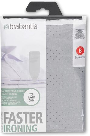 Гладильна дошка Brabantia Baumwollbezug 124 x 38 см з металізованим покриттям та 2 мм шаром піни