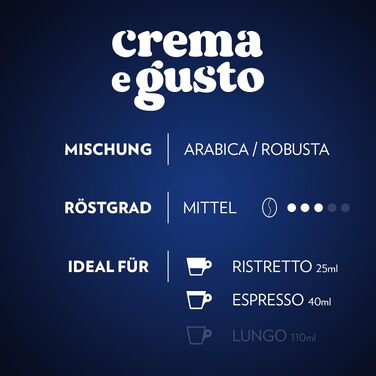 Кава в капсулах Lavazza Crema e Gusto для Nespresso, з нотками горіхів та шоколаду, 100 капсул (10х10г)
