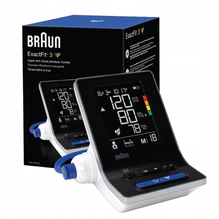 Тонометр на плече Braun ExactFit 3 BUA6150 з функцією визначення аритмії та чохлом