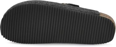 Домашні тапочки Dokela для жінок та чоловіків: зимові клоги з підкладкою, утеплені фетрові тапочки, тепле устілка з корку, зручні шкіряні шльопанці, антиковзаючі, замкнені (42 EU, темно-сірий)