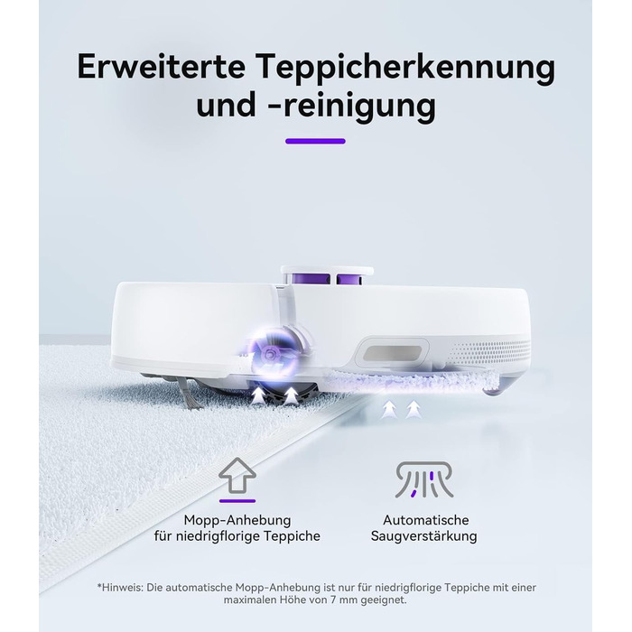 Робот-пилосос NARWAL з функцією миття, 8000Pa, 8N, станція самоочищення 3.5L, LDS-лазерна навігація, керування через додаток, для килима/шерсті домашніх тварин