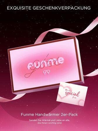 Електричні грілки для рук Funme® 10000mAh (2 шт.) з подарунковою коробкою. USB Powerbank, багаторазові, портативні, до 60°C, для жінок, ідеальні для активного відпочинку. OT95 (фіолетове золото)