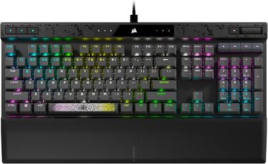 Ігрова механічна клавіатура Corsair K70 RGB MAX з магнітними перемикачами MGX, PBT Double-Shot клавіші, iCUE сумісність, QWERTY NA розкладка, сталевий колір