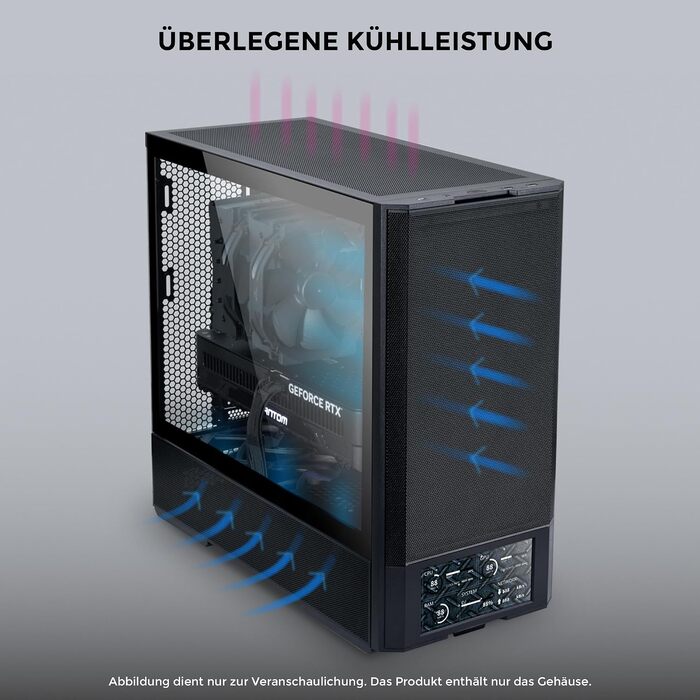 Ігровий корпус для ПК Lian Li LANCOOL 207 Digital ATX Midi Tower, чорний, з LCD-дисплеєм, підтримка відеокарт до 375 мм та радіаторів до 360 мм