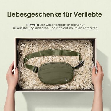 tomtoc жіноча поясна сумка, нагрудна сумка з RFID захистом, 1.5 л, зелена