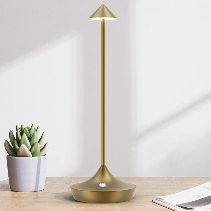 Світлодіодні акумуляторні настільні лампи Hapfish 2 шт, бронзові, димовані, бездротові, водонепроникні, для дому, тераси, ресторану