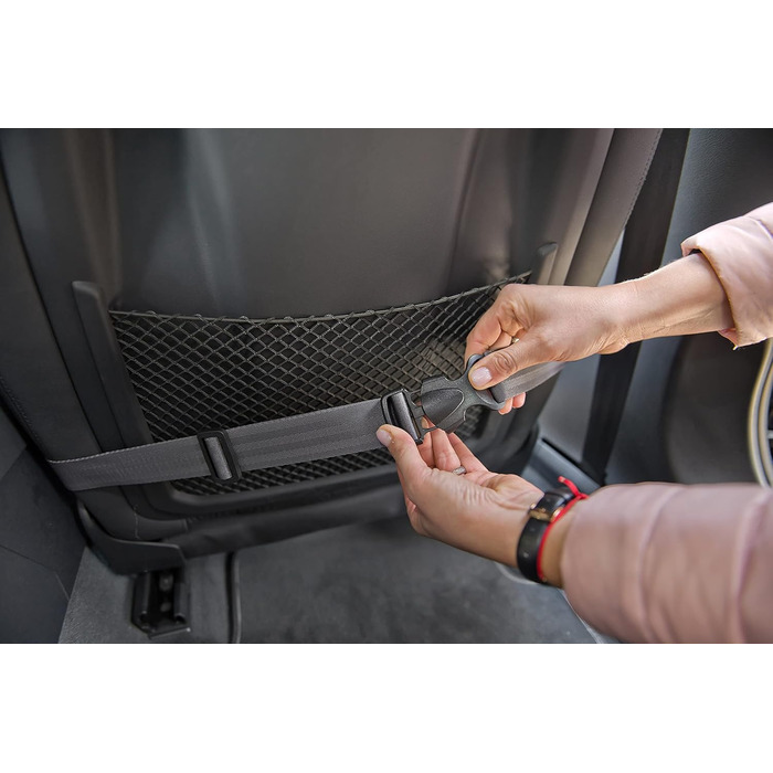 Автокрісло для собак та котів Bella Schwarz, чорний, штучна шкіра, 55x55 см, універсальне, миється