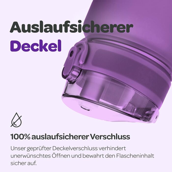 Пляшка для води Hydracy з фруктовою вставкою 500 мл, BPA-free, з міткою часу, спортивна, блакитна 