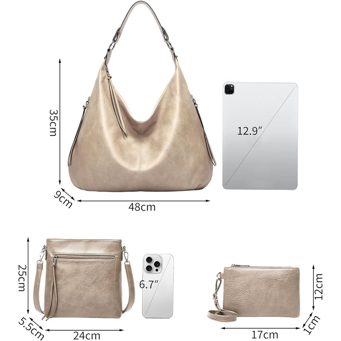 Жіноча сумка-шопер елегантна крос-боді з PU-шкіри (кава/світло-хакі) з кишенею на блискавці