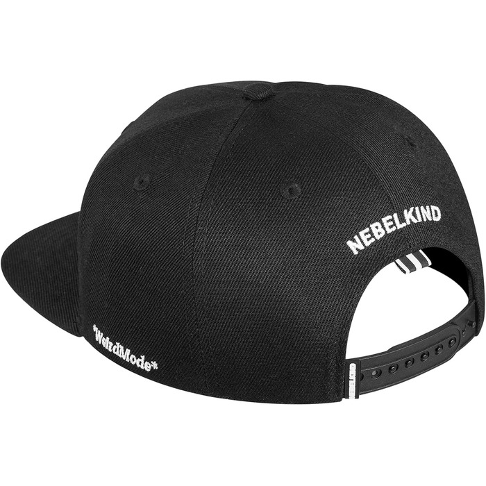 Кепка Snapback Nebelkind: унісекс, регульований розмір, чорно-синій колір, стиль Streetwear, бейсболка з прямим козирком, ретро