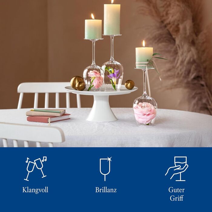 Villeroy & Boch Rose Garden: Келих для шампанського, набір 4 шт., 120 мл, кришталеве скло (прозорий)