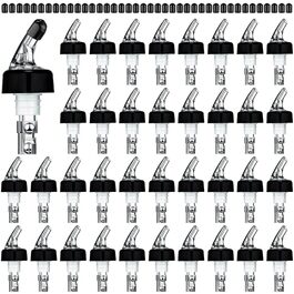 Вимірювач для розливу спиртних напоїв, дозатор для пляшок, 30 мл (прозорий, чорний, 80 шт.)