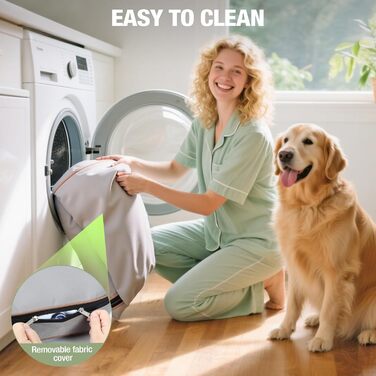 Надувне лежак для собак Lekereise Outdoor, 126x66x12 см, сірий, для собак середніх та маленьких порід, знімний та пральний чохол, для відпочинку в подорожах та на вулиці