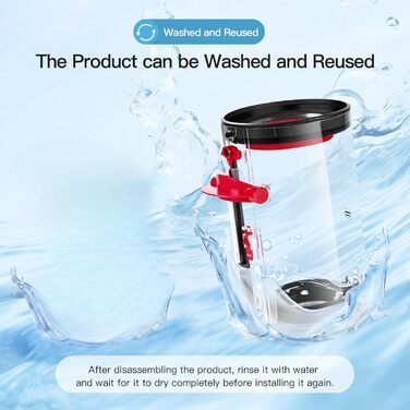 Прозорий контейнер для пилу SQLJYU для пилососів Dyson V10, SV12, SV13, SV27 - замінна частина