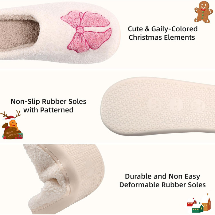 Теплі жіночі та чоловічі домашні тапочки з хутром для дому, зимові, з бантиком, розмір 36/37 EU, вузька форма