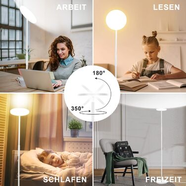 Стельова LED-лампа для вітальні Stehlampe Wohnzimmer: 4200LM, регулювання яскравості, пульт та сенсорне управління, 36W, тепле/холодне світло