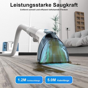 Пристрій для чищення оббивки та килимів: мокрий/сухий пилосос 450W для меблів, авто та диванів