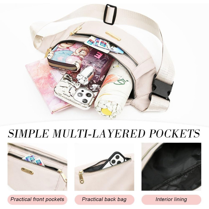 Гірчатка поясна водонепроникна для жінок та чоловіків, сумка через плече, поясна сумка, біла