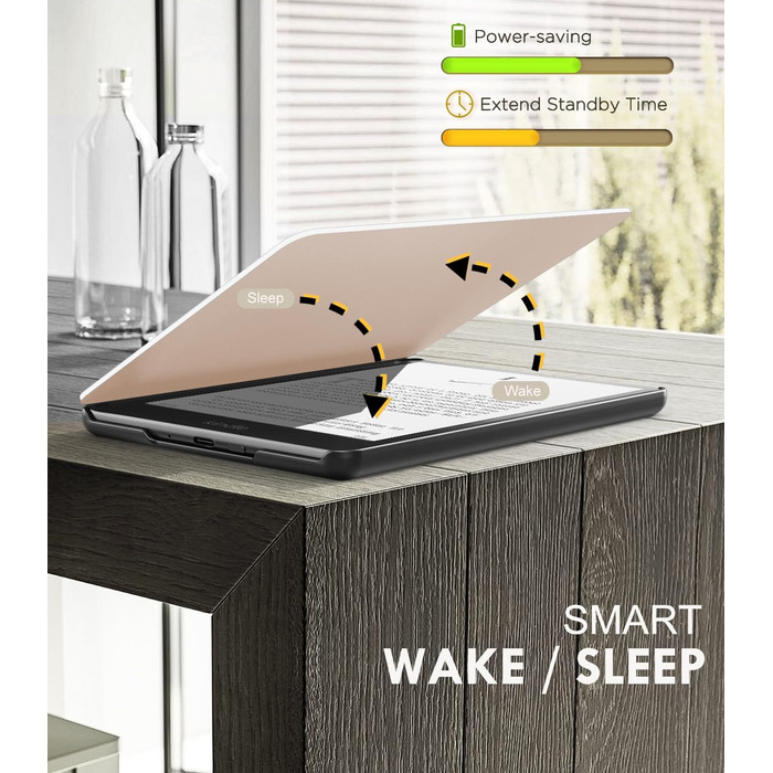 Чохол MoKo для Kindle Paperwhite 12th Gen 2024 та Kindle Colorsoft Signature Edition 2024, PU шкіра, авто-сон/пробудження, сірий ліс (kirschbogen)