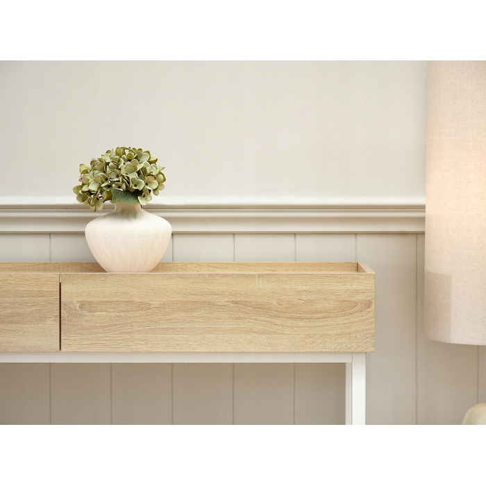 Консольний столик Mebel-Partner, білий / дуб сонома матовий, 117 x 85 x 27 см