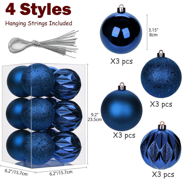 5 см золоті ялинкові кулі-орнаменти, 30 шт. - міцний пластик, для прикраси ялинки на Новий рік