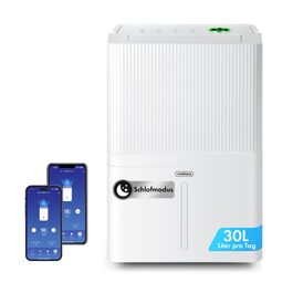 Електричний осушувач повітря VonHaus 20л/24г з Wi-Fi, для підвалу та кімнат до 20м², з таймером та шланг для зливу, сумісний з Alexa & Google Home