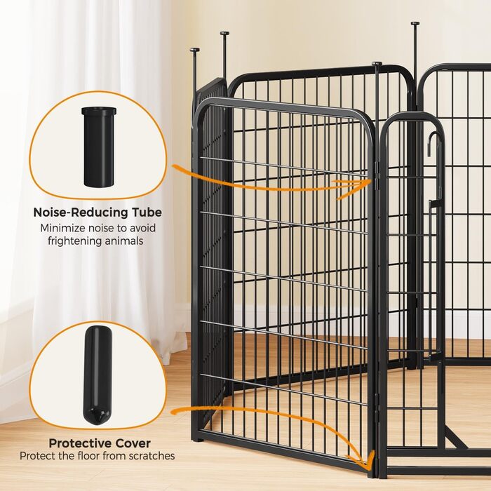 Вольєр для собак Yaheetech 8-секційний, 80 см, для квартири та саду, збірка без інструментів