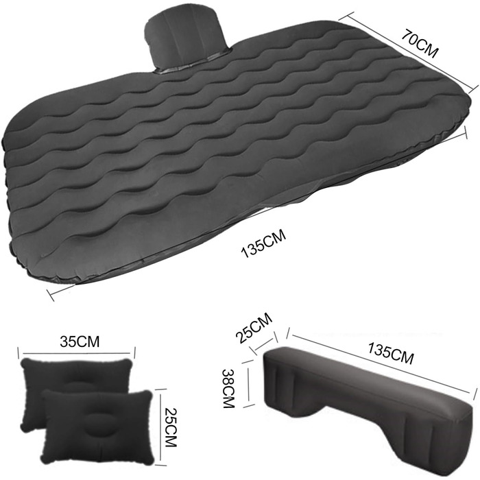 Надувна матрац для авто Ergocar з насосом: для кемпінгу, подорожей, пляжу