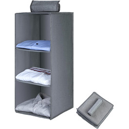 Органайзер для шафи AiQInu з 3 відділеннями, сірий, Medium