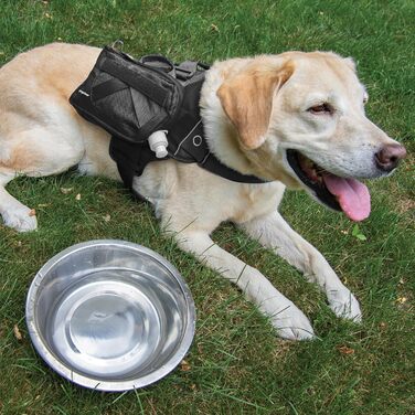 Фляга для собак Kurgo RSG, блакитна, знімний чохол, сумісна з MOLLE, кріплення для службового спорядження, універсальний розмір