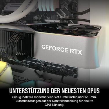 Корпус ПК CORSAIR 3000D RGB Airflow: підтримка 8 вентиляторів 120мм, 2x SP120 Elite, для відеокарт з 4 слотами