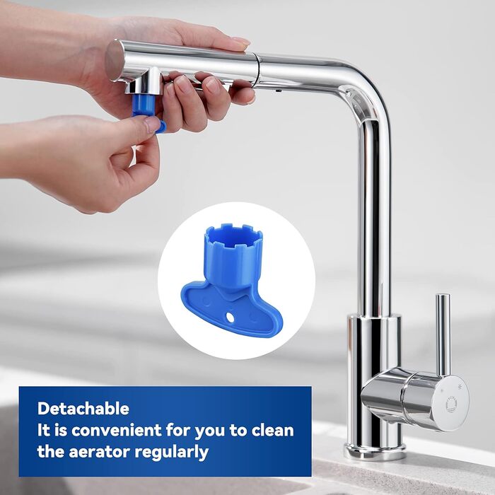 Змішувач кухонний висувний CECIPA з донним виливом, нержавіюча сталь, 2 режими, 360° оберт, матовий, для кухні